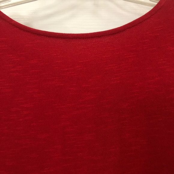 SheIn Cotton Red Long Bell Sleeve Shift Dress - Picture 13 of 16